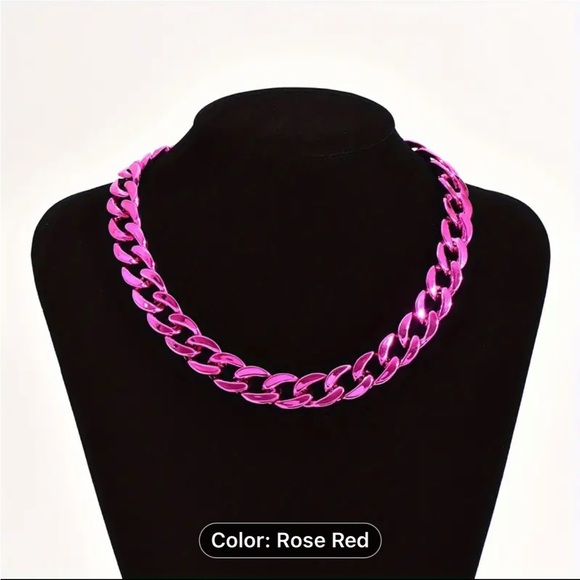 Acrylic chic chain adjustable necklace - Picture 7 of 9